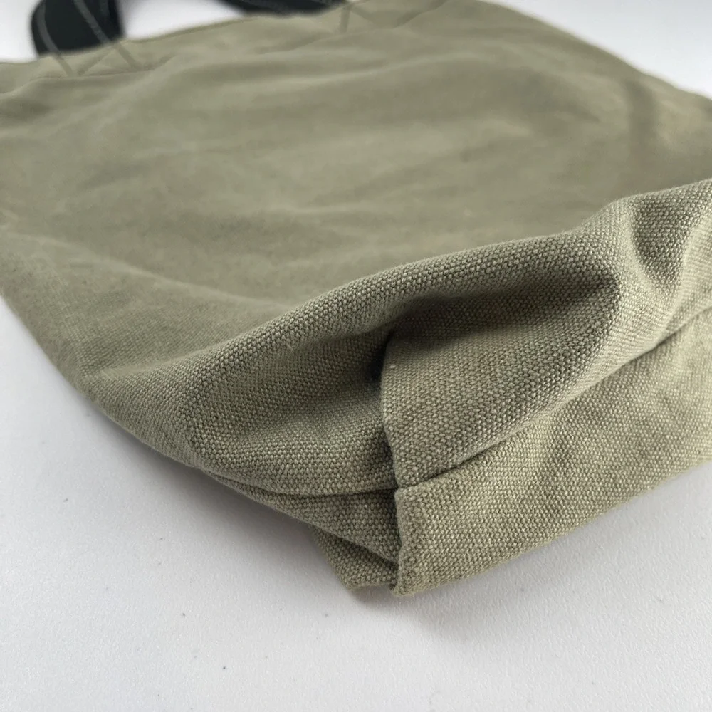 Chala Green Fox Canvas Tote Bag W/ Black Handles Lightly Used - Picture 7 of 16